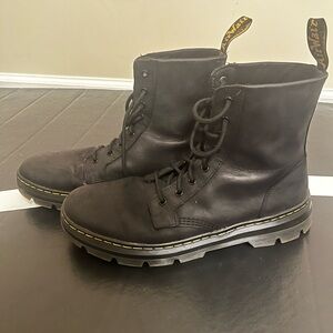Dr. Martens Black Leather Combat Boots